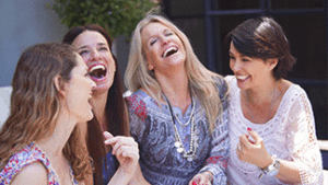 Woman laughing with each other