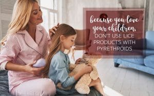 Mom lovingly brushing her daughter's hair while daughter holds stuffed bear
