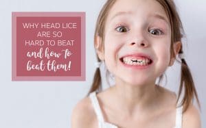 Little girl smiling at the camera with two front teeth coming in